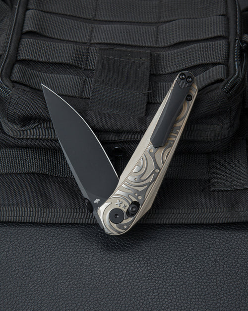 Bestech Mothus BT2206C M390 Blade Titanium Handle Crossbar Lock Folding Knife