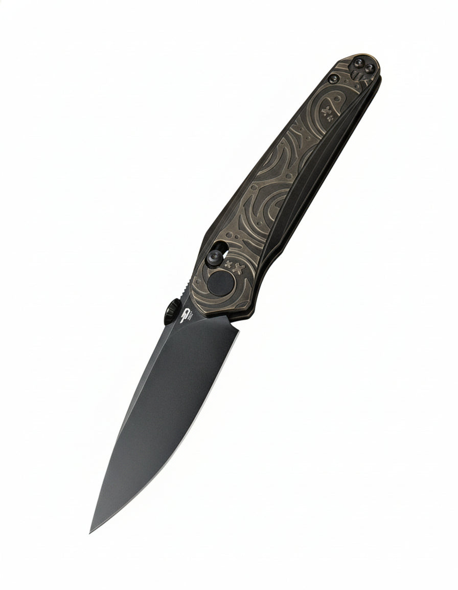 Bestech Mothus BT2206G M390 Blade Titanium Handle Crossbar Lock Folding Knife