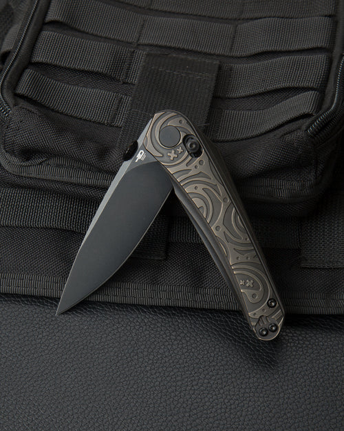 Bestech Mothus BT2206G M390 Blade Titanium Handle Crossbar Lock Folding Knife