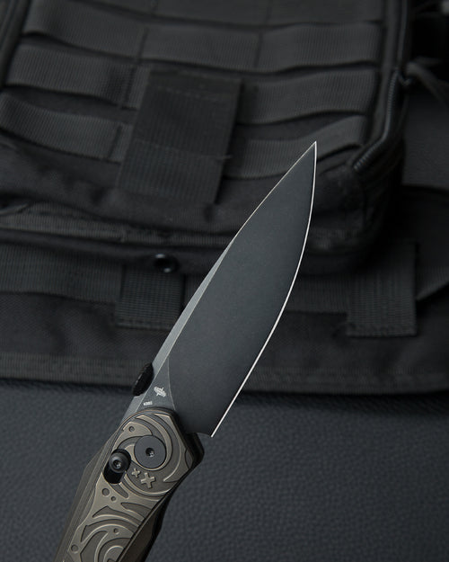 Bestech Mothus BT2206G M390 Blade Titanium Handle Crossbar Lock Folding Knife