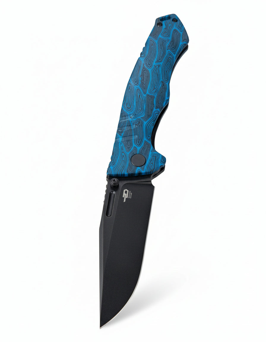 Bestech Keen II BT2301D CPM-S35VN Blade Black blue G10+Titanium Handle Frame Lock Folding Knife