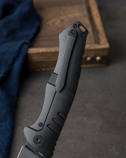 Bestech Keen II BT2301E CPM-S35VN Blade Black Green G10+Titanium Handle Frame Lock Folding Knife