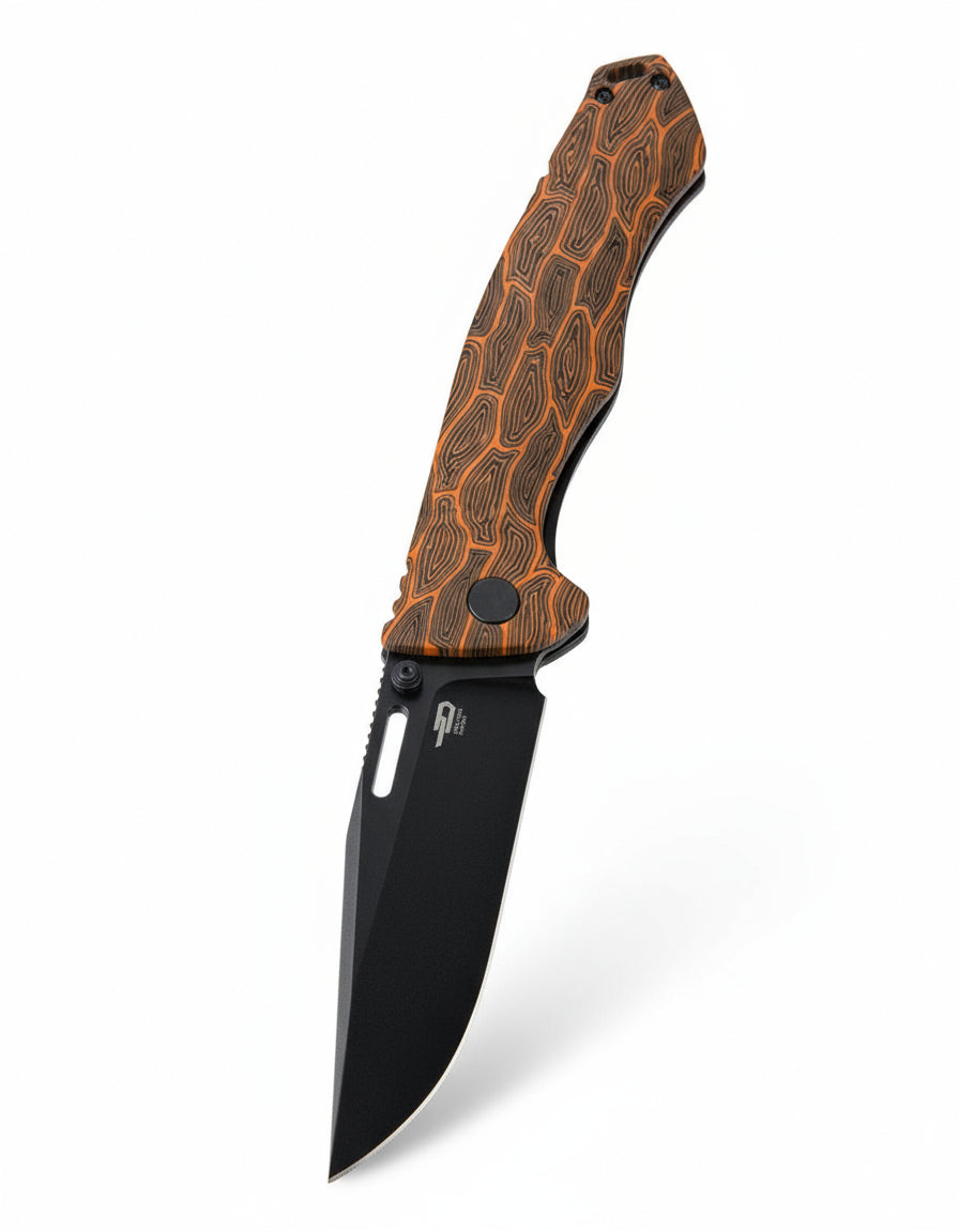 Bestech Keen II BT2301F CPM-S35VN Blade Black orange G10+Titanium Handle Frame Lock Folding Knife