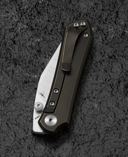 Bestech Icarus BT2302A M390 Blade Titanium Handle Frame Lock Folding Knife