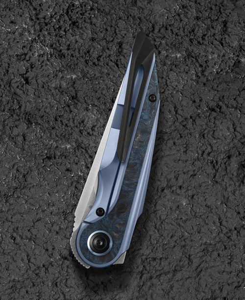 Bestech Blind Fury BT2303A M390 Blade Titanium and Carbon Fiber Handle Frame Lock Folding Knife