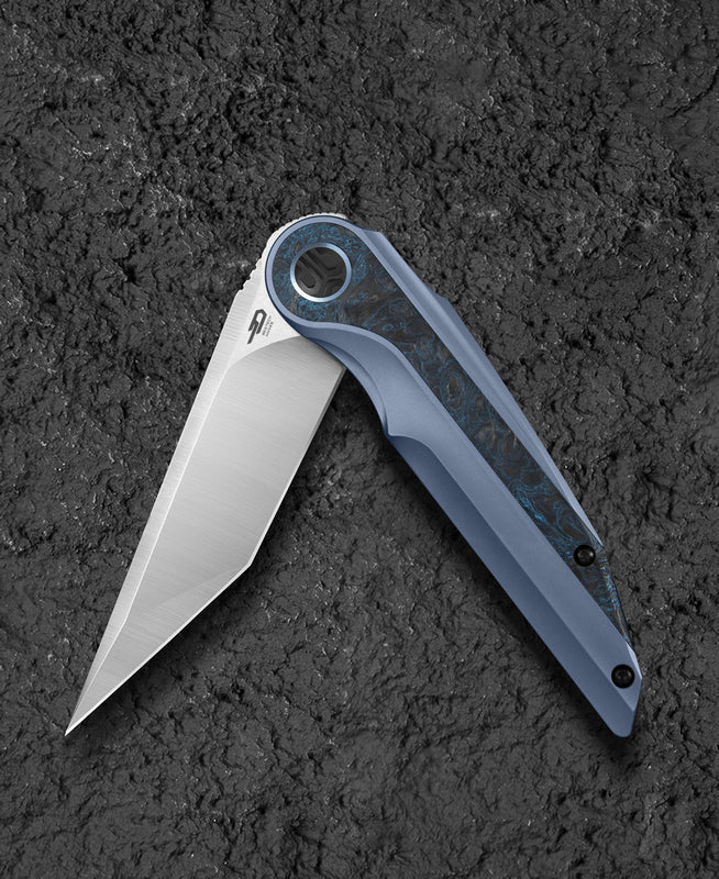 Bestech Blind Fury BT2303A M390 Blade Titanium and Carbon Fiber Handle Frame Lock Folding Knife