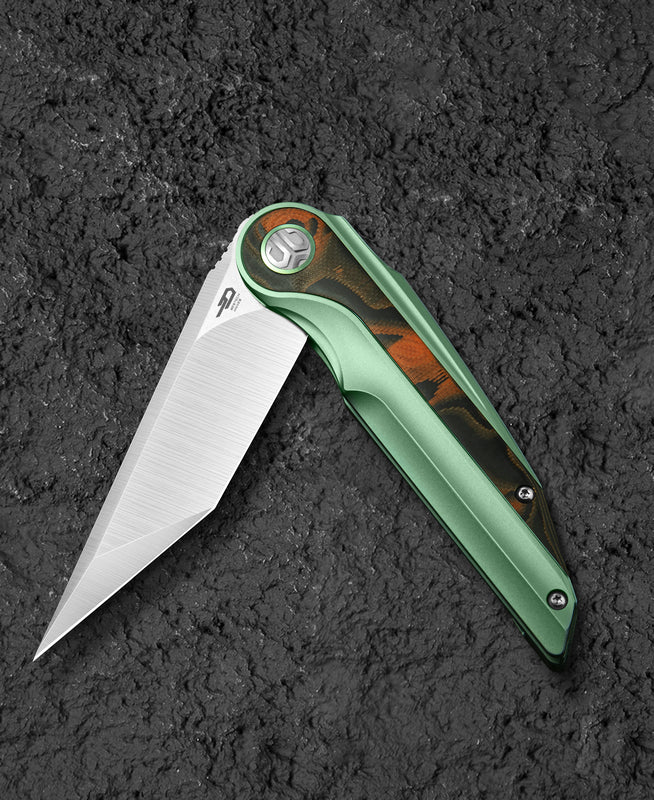 Bestech Blind Fury BT2303C M390 Blade Titanium and Carbon Fiber Handle Frame Lock Folding Knife