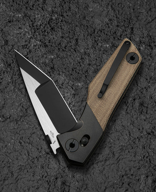 Bestech Cetus BT2304B M390 Blade Titanium+Micarta Handle Crossbar Lock Folding Knife