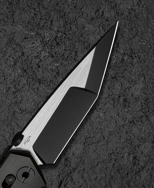 Bestech Cetus BT2304C M390 Blade Titanium+Carbon Fiber Handle Crossbar Lock Folding Knife