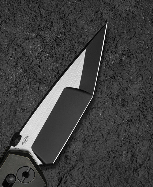 Bestech Cetus BT2304D M390 Blade Titanium+Copper Carbon Fiber Handle Crossbar Lock Folding Knife