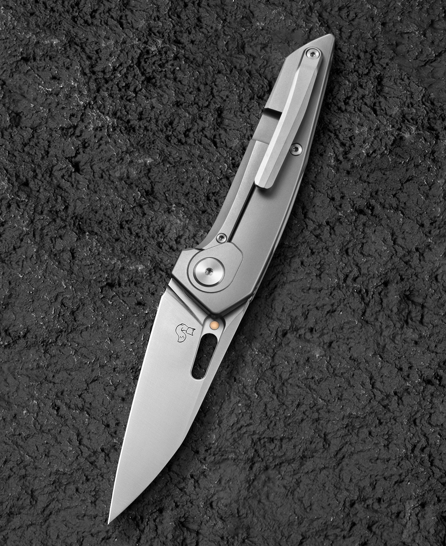 Bestech VK-VOID BT2305A Satin Elmax Blade Titanium Handle Frame Lock Folding Knife