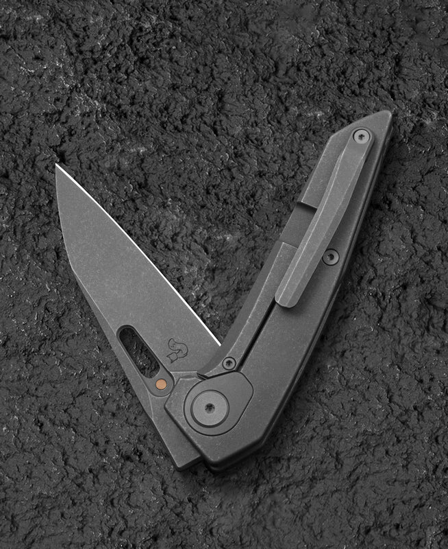 Bestech VK-VOID BT2305C Satin Elmax Blade Titanium Handle Frame Lock Folding Knife