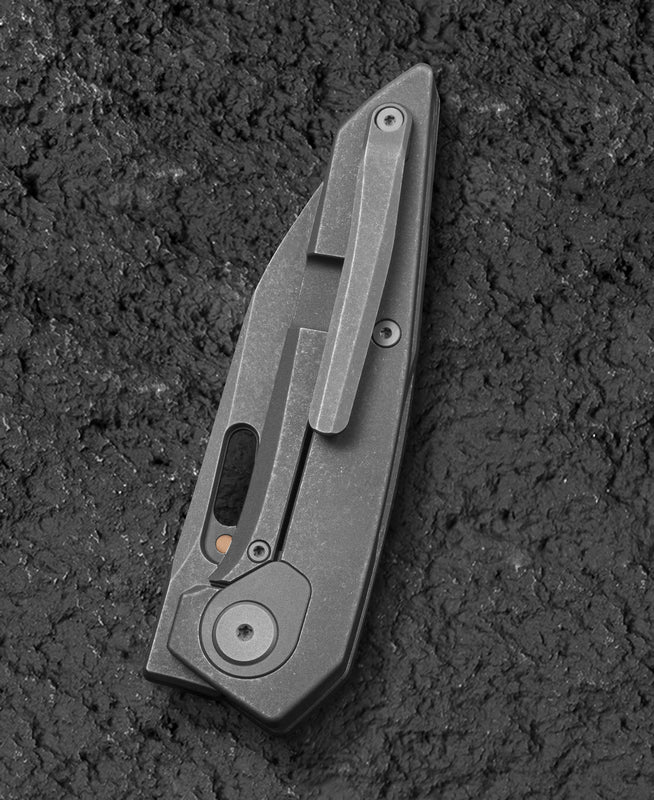 Bestech VK-VOID BT2305C Satin Elmax Blade Titanium Handle Frame Lock Folding Knife