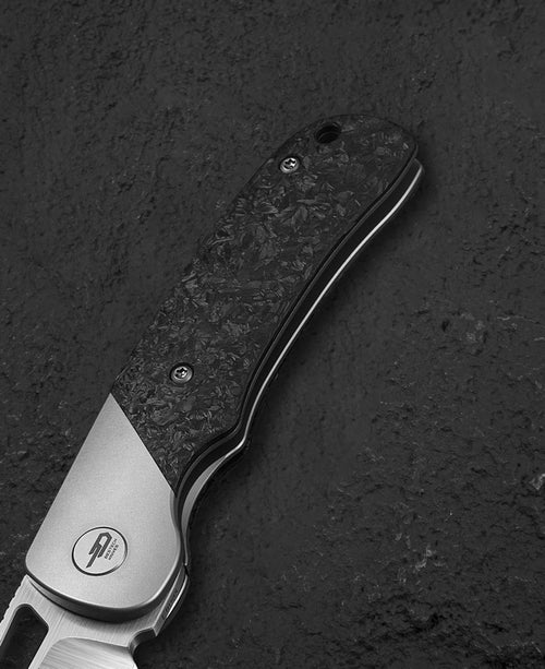 Bestech SYN BT2306A Elmax Blade Titanium+Carbon Fiber Handle Frame Lock Folding Knife