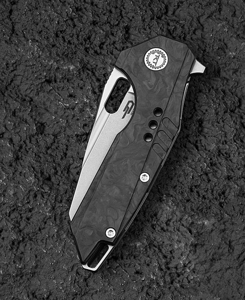 Bestech Nyxie 3 BT2308C CPM-S35VN Blade Marble Carbon Fiber Titanium Handle Frame Lock Folding Knife