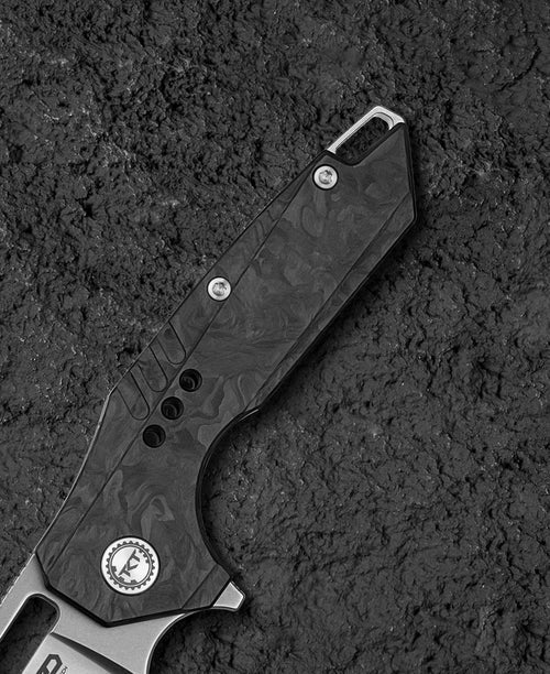 Bestech Nyxie 3 BT2308C CPM-S35VN Blade Marble Carbon Fiber Titanium Handle Frame Lock Folding Knife