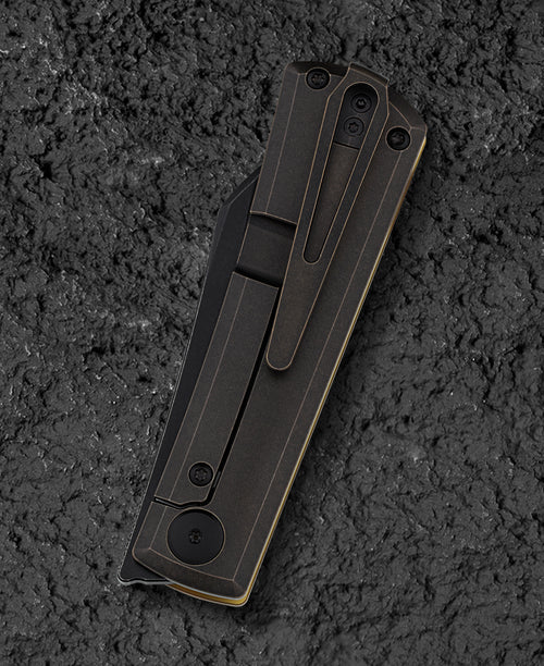 Bestech Bruv BT2401C M390 Blade Titanium+Ultem Handle Frame Lock Folding Knife