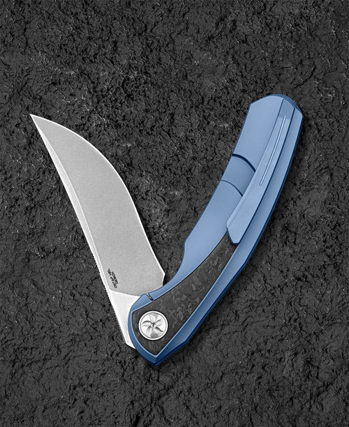 Bestech Sambac BT2402D MagnaCut Blade Titanium+Fat Carbon Fiber Handle Frame Lock Folding Knife