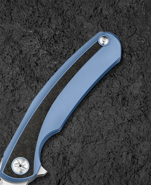 Bestech Sambac BT2402D MagnaCut Blade Titanium+Fat Carbon Fiber Handle Frame Lock Folding Knife