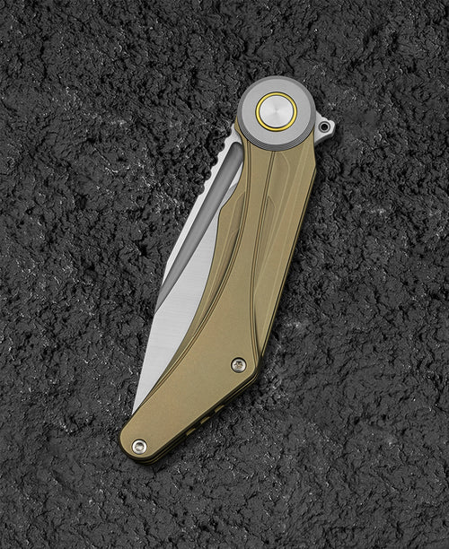 Bestech Seraph BT2403B M390 Blade Titanium Handle Frame Lock Folding Knife