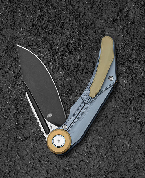 Bestech Seraph BT2403D M390 Blade Titanium Handle Frame Lock Folding Knife