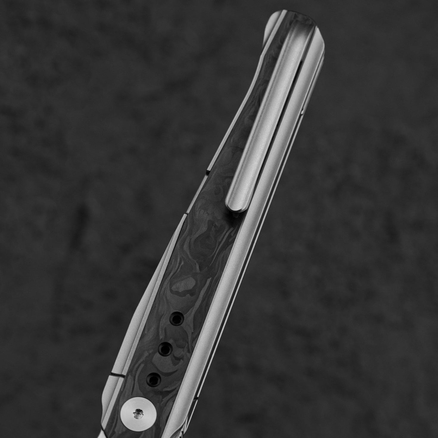 Bestech Knives Spear Phisher BT2405A M390 Blade Titanium+Marble Carbon Fiber Handle Edc Folding Knife