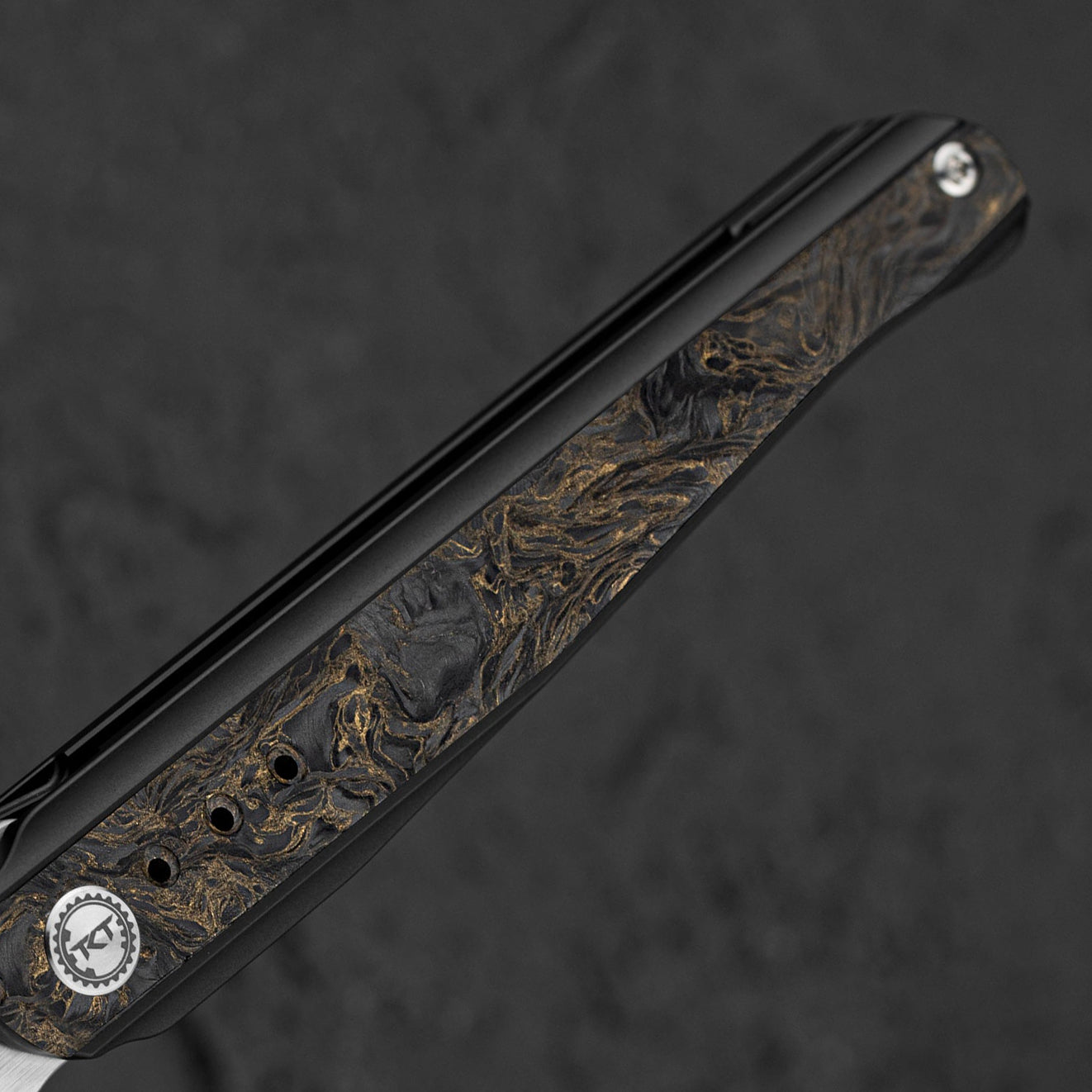 Bestech Knives Spear Phisher BT2405D M390 Blade Titanium+Marble Carbon Fiber Handle Edc Folding Knife