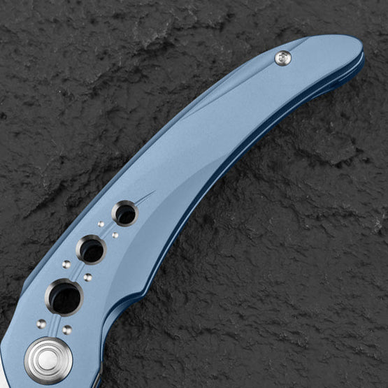 Bestech Razon BT2406A Magnacut Blade Blue Titanium Handle Folding Knife