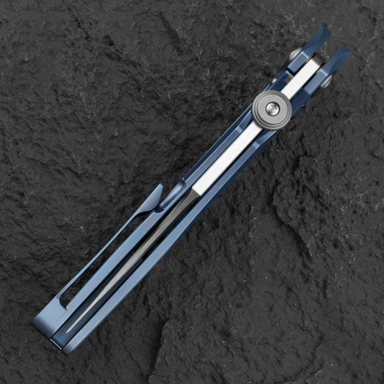 Bestech Razon BT2406A Magnacut Blade Blue Titanium Handle Folding Knife