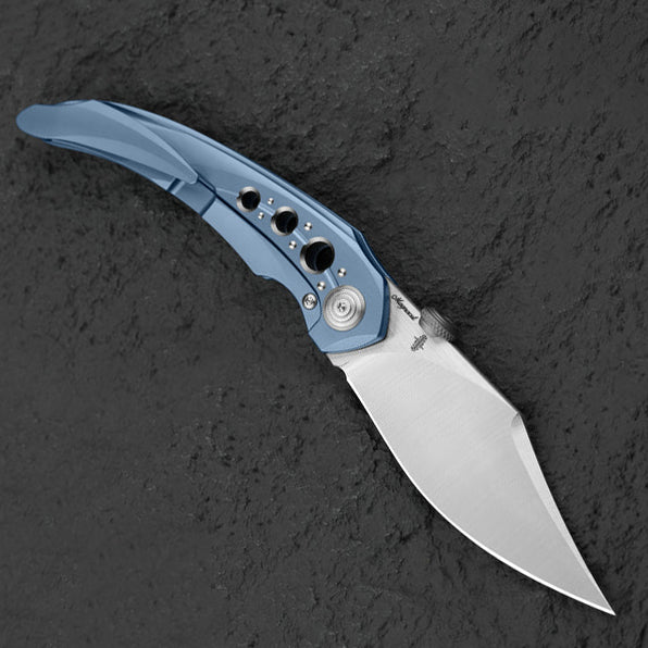 Bestech Razon BT2406A Magnacut Blade Blue Titanium Handle Folding Knife