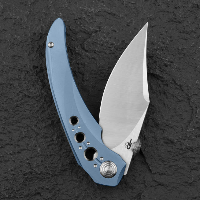 Bestech Razon BT2406A Magnacut Blade Blue Titanium Handle Folding Knife
