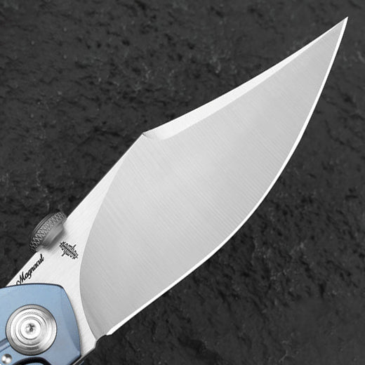 Bestech Razon BT2406A Magnacut Blade Blue Titanium Handle Folding Knife