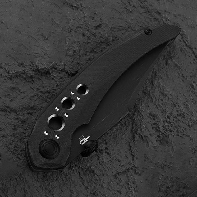 Bestech Razon BT2406B Black Magnacut Blade Black Titanium Handle Folding Knife