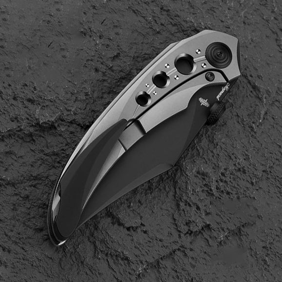 Bestech Razon BT2406C Black Magnacut Grey Black Titanium Handle Folding Knife