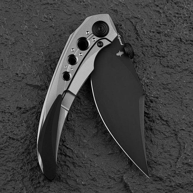 Bestech Razon BT2406C Black Magnacut Grey Black Titanium Handle Folding Knife