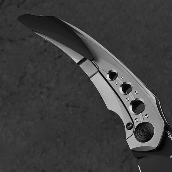 Bestech Razon BT2406C Black Magnacut Grey Black Titanium Handle Folding Knife