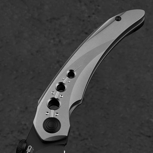 Bestech Razon BT2406C Black Magnacut Grey Black Titanium Handle Folding Knife