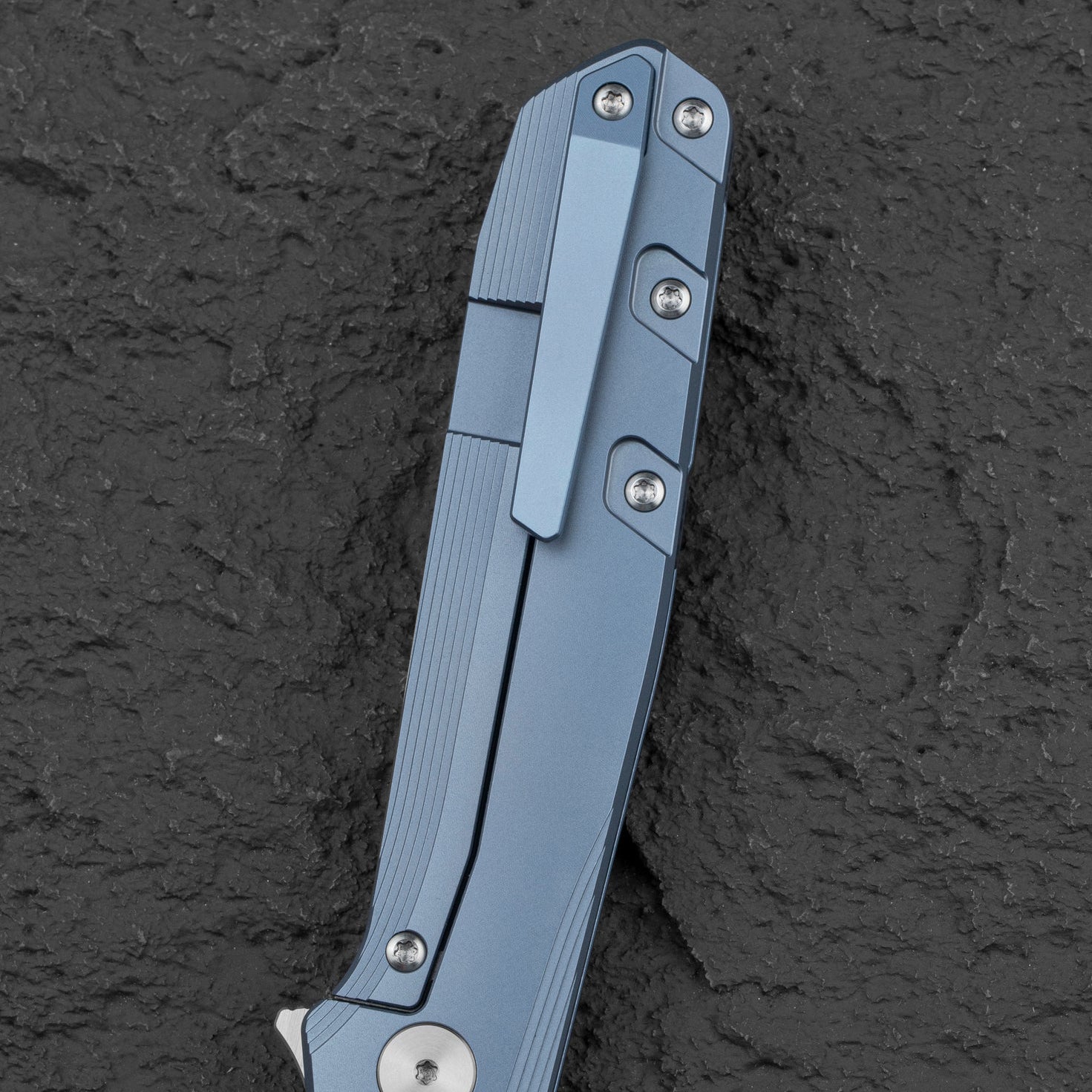 Bestech Knives 9 BT2408C Satin M390 Blade Blue Titanium Handle Edc Folding Knife