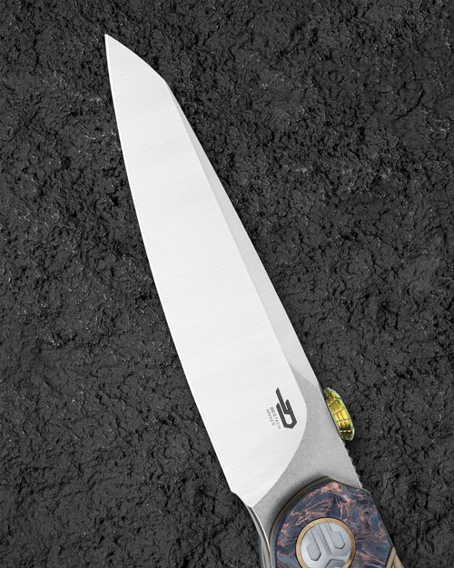 Bestech Prydwen BT2409B Magnacut Blade Titanium Handle Frame Lock Folding Knife