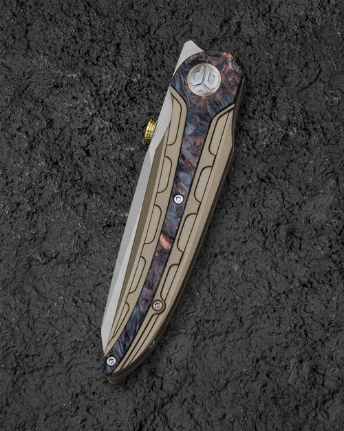 Bestech Prydwen BT2409B Magnacut Blade Titanium Handle Frame Lock Folding Knife