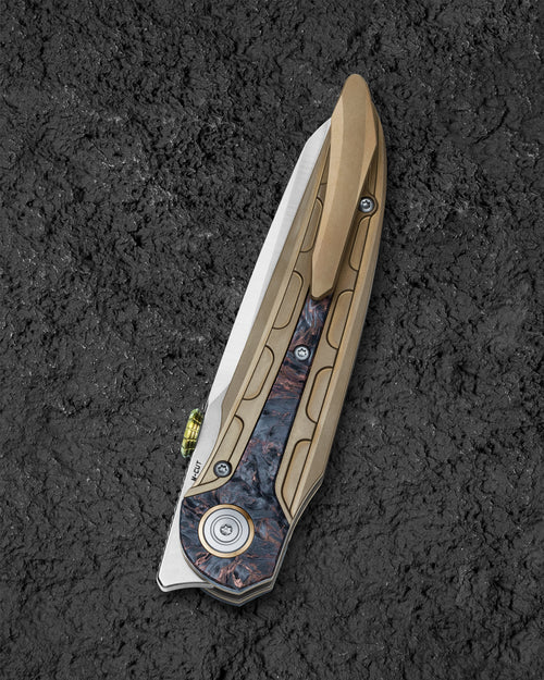 Bestech Prydwen BT2409B Magnacut Blade Titanium Handle Frame Lock Folding Knife