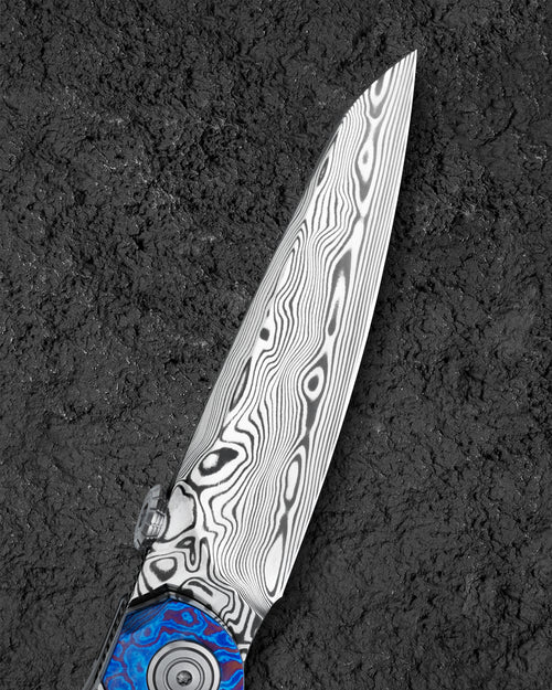 Bestech Prydwen BT2409E Damascus Blade Titanium Handle Frame Lock Folding Knife