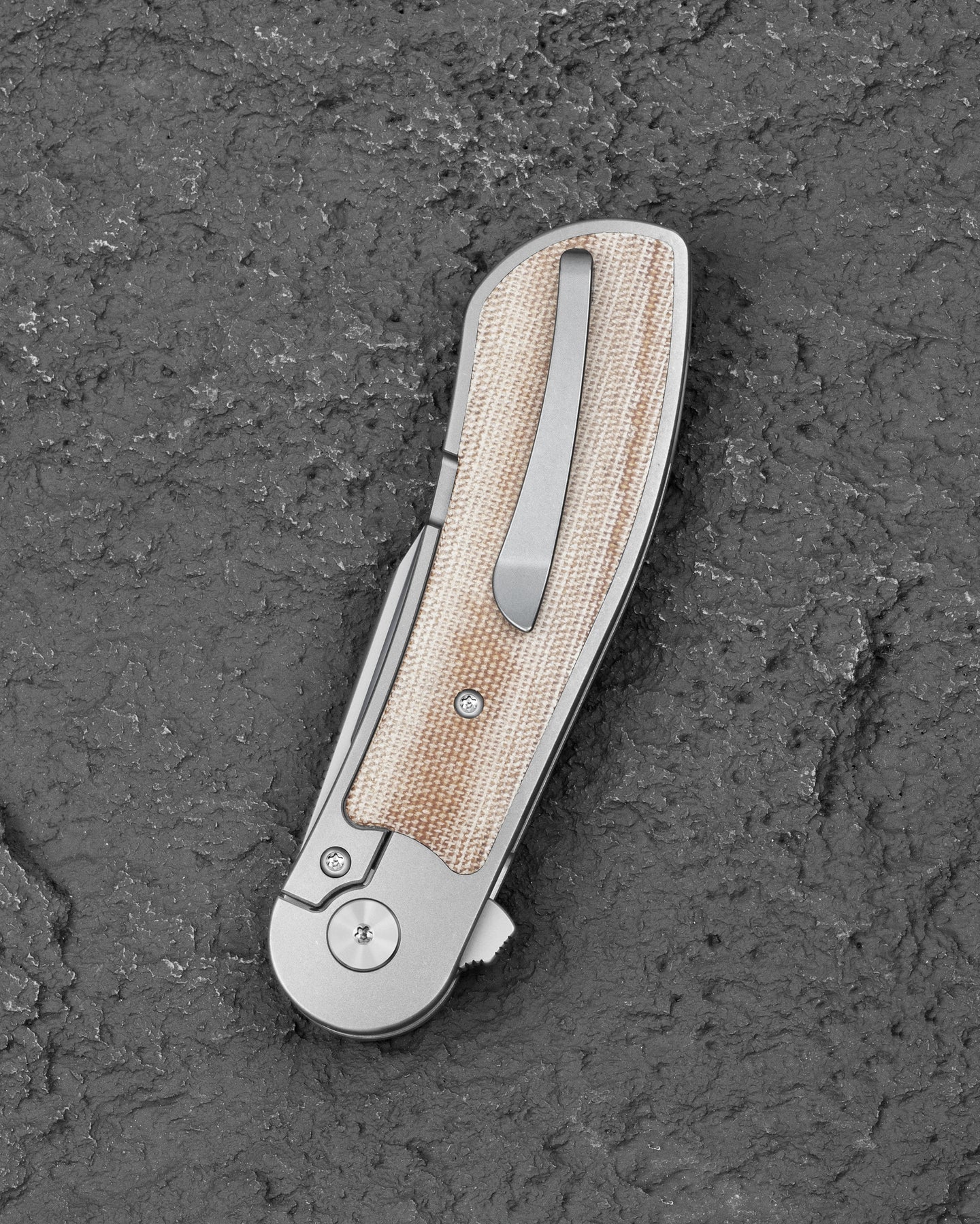 Bestech Vestige BT2411B MagnaCut Blade Titanium+Micarta Handle Frame Lock Folding Knife