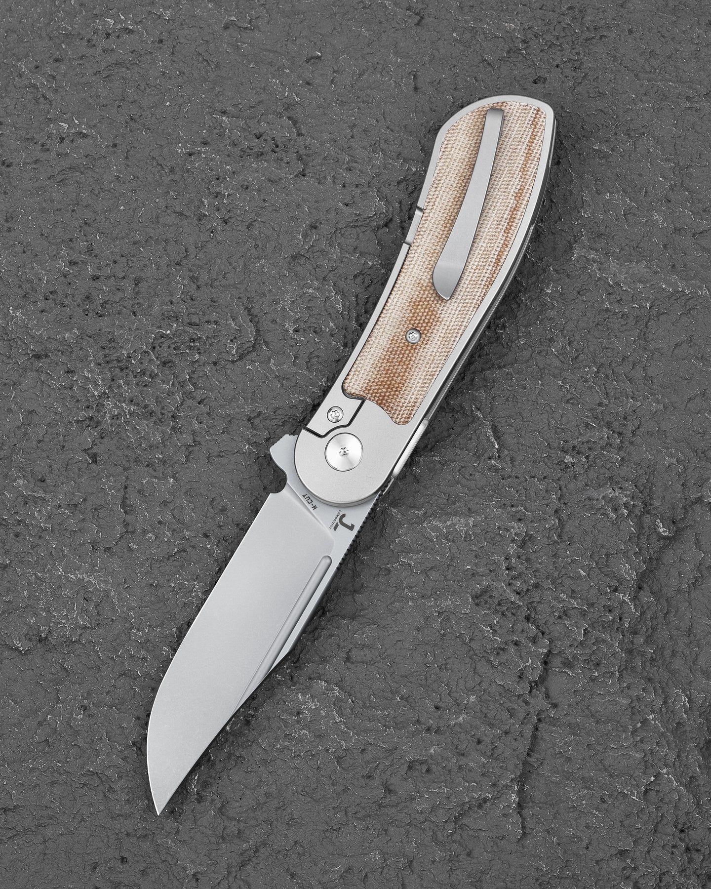 Bestech Vestige BT2411B MagnaCut Blade Titanium+Micarta Handle Frame Lock Folding Knife