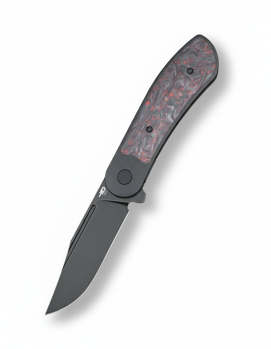 Bestech Vestige BT2411C MagnaCut Blade Titanium+Carbon Fiber Handle Frame Lock Folding Knife
