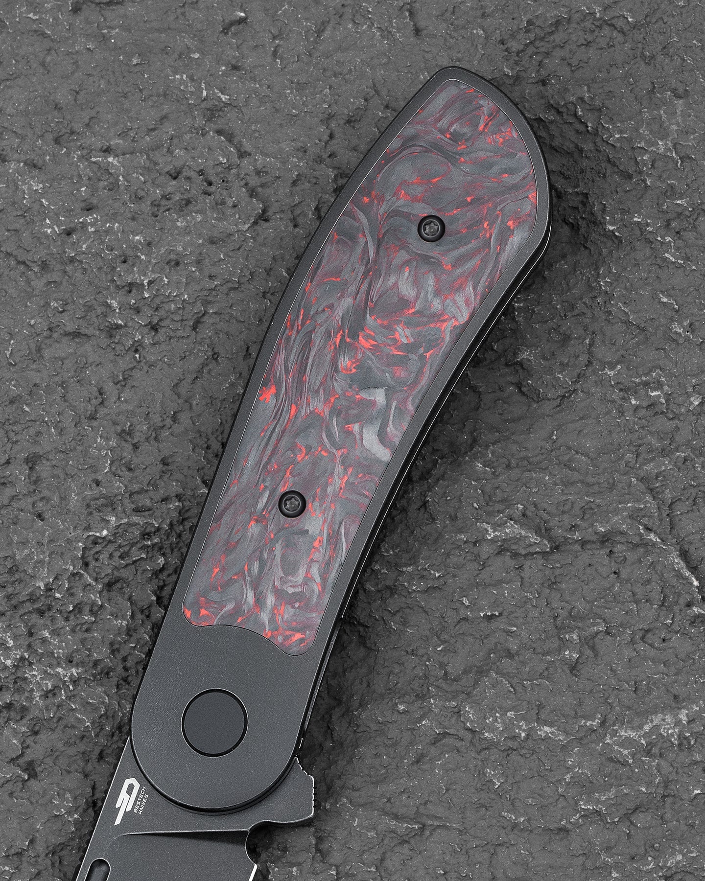 Bestech Vestige BT2411C MagnaCut Blade Titanium+Carbon Fiber Handle Frame Lock Folding Knife