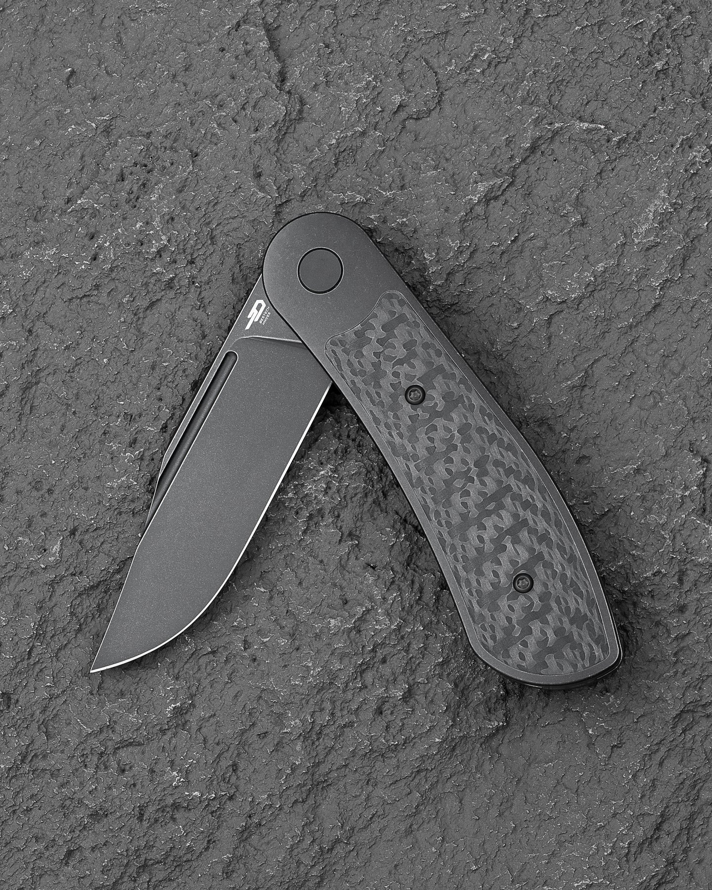 Bestech Vestige BT2411D MagnaCut Blade Titanium+Carbon Fiber Handle Frame Lock Folding Knife