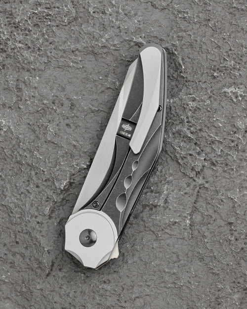 Bestech Excentrxc BT2412A M390 Blade Titanium Handle Frame Lock Folding Knife