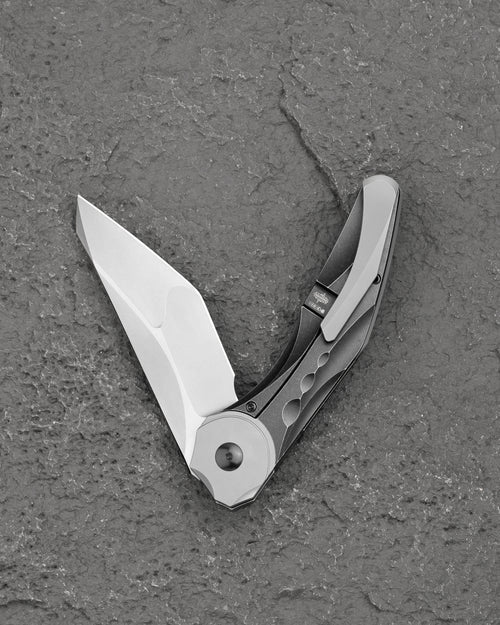 Bestech Excentrxc BT2412A M390 Blade Titanium Handle Frame Lock Folding Knife