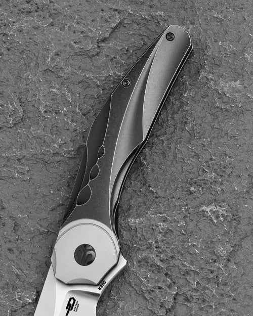 Bestech Excentrxc BT2412A M390 Blade Titanium Handle Frame Lock Folding Knife